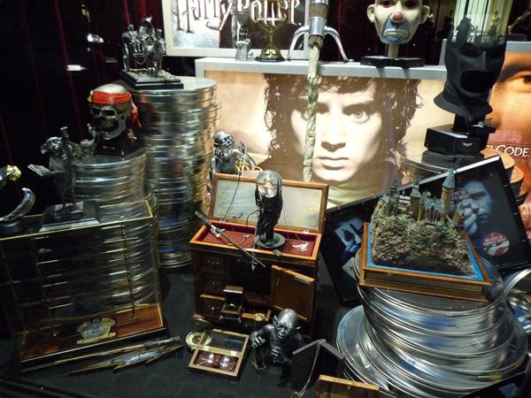 Great movie memorabilia by a store window in Oxford Street